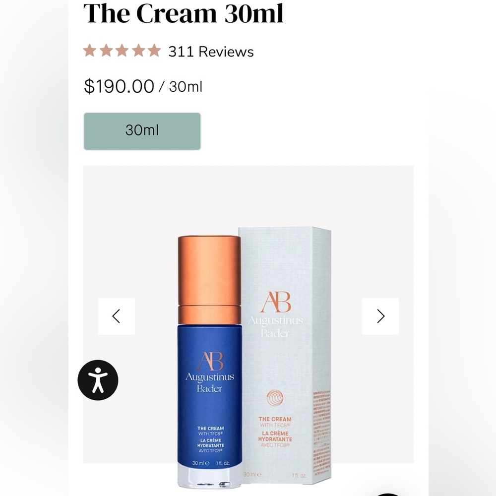The Cream with FTC8 - AUGUSTINUS BADER 30ml
1US fl OZ - NEW unopened NWOT